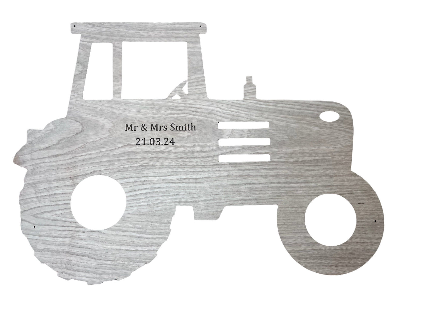 Personalised Wooden Tractor Wedding Guestbook