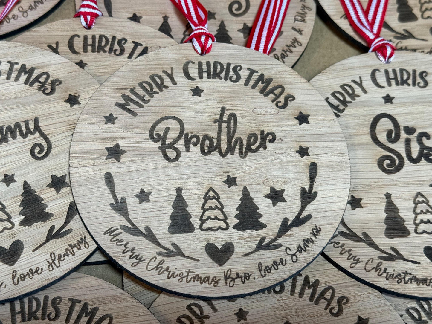 Large Brother Personalised Bauble/Christmas Card Alternative