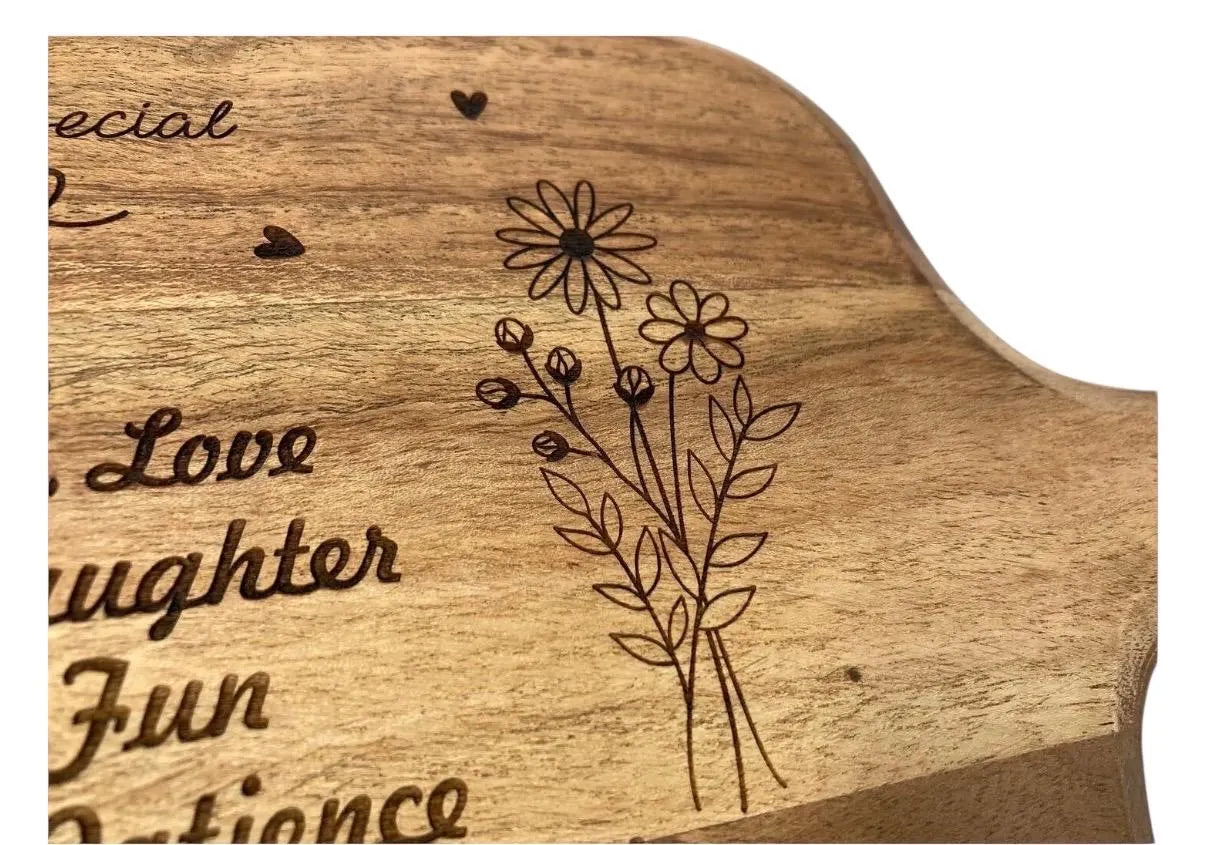 Personalised Engraved Solid Wood Board for the Best Mummy