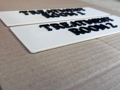 Treatment Room Number Sign. Custom Text Available