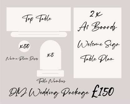 Blank Wedding Sign Package for DIY Wedding Signs