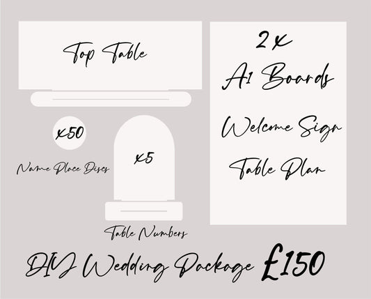 Blank Wedding Sign Package for DIY Wedding Signs
