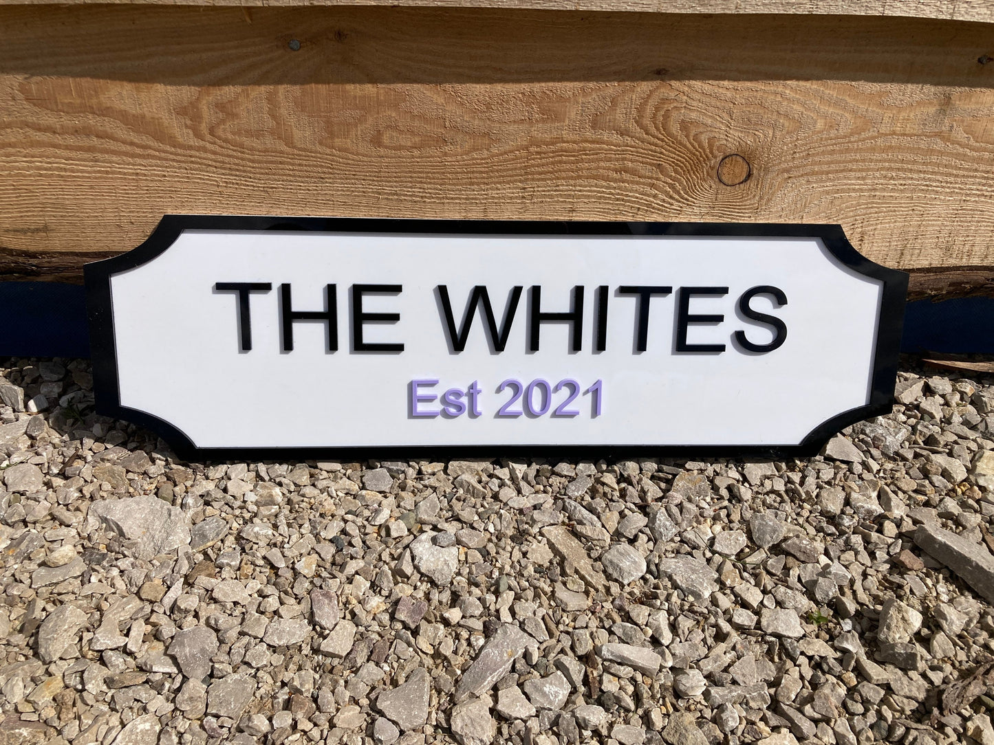 Large 3D Family Name street sign