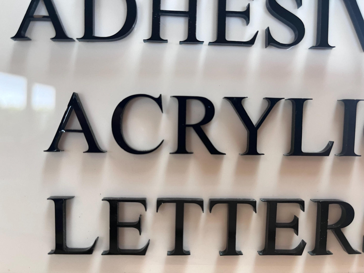Black Gloss Acrylic Adhesive Letters