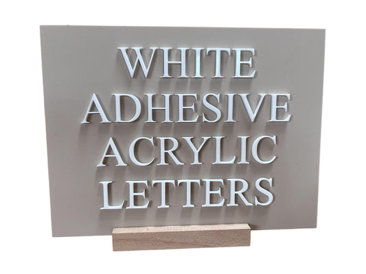 White Gloss Acrylic Adhesive Letters