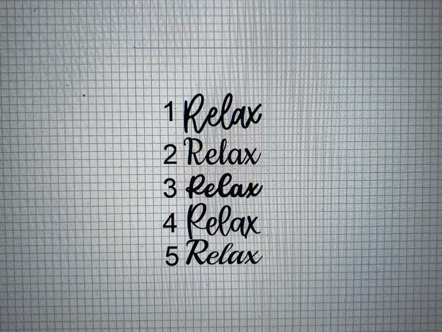 Relax Acrylic Bathroom Wall Sign with adhesive backing