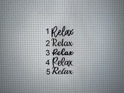 Relax Acrylic Bathroom Wall Sign with adhesive backing