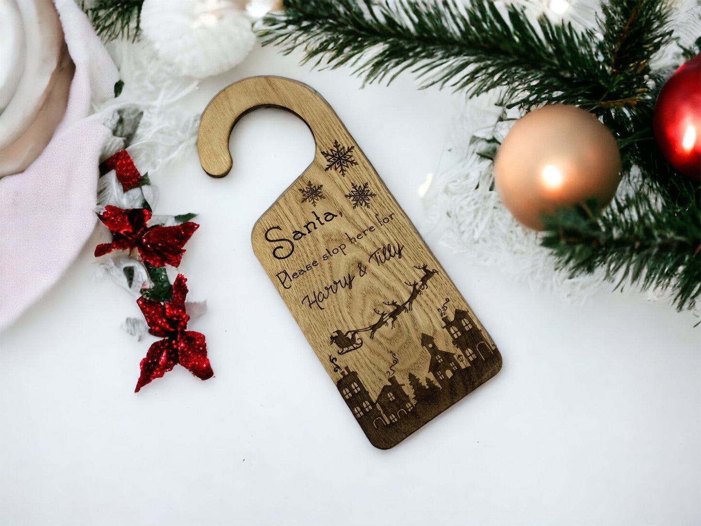 Custom Santa Stop Here Sign