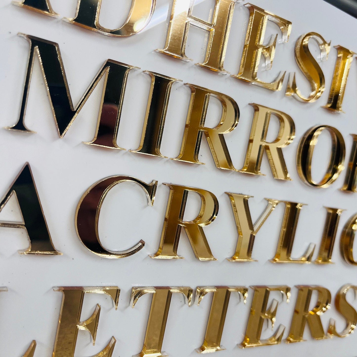 Adhesive Mirror Acrylic Gold/ Silver Letters or Numbers