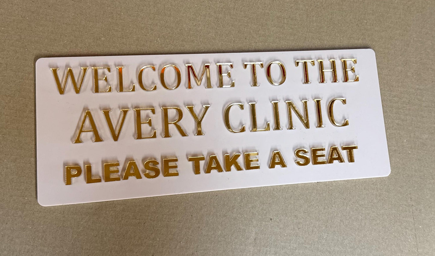 Custom Acrylic Welcome Sign With Business Name