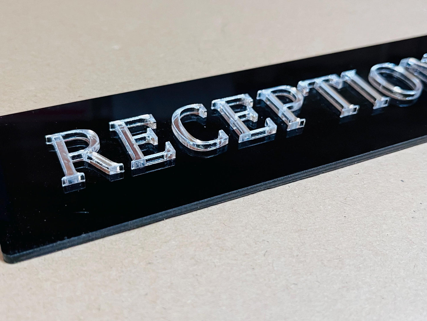 Acrylic Reception Door Sign with self adhesive