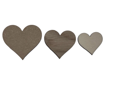 Heart Shaped Acrylic Blanks Pack of 20