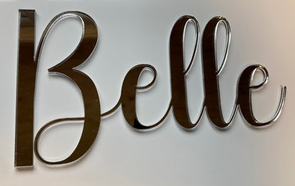 Mirror Acrylic Wall Name Sign