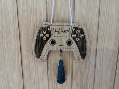 Gaming Wooden Bedroom Name Sign with or without Tassel