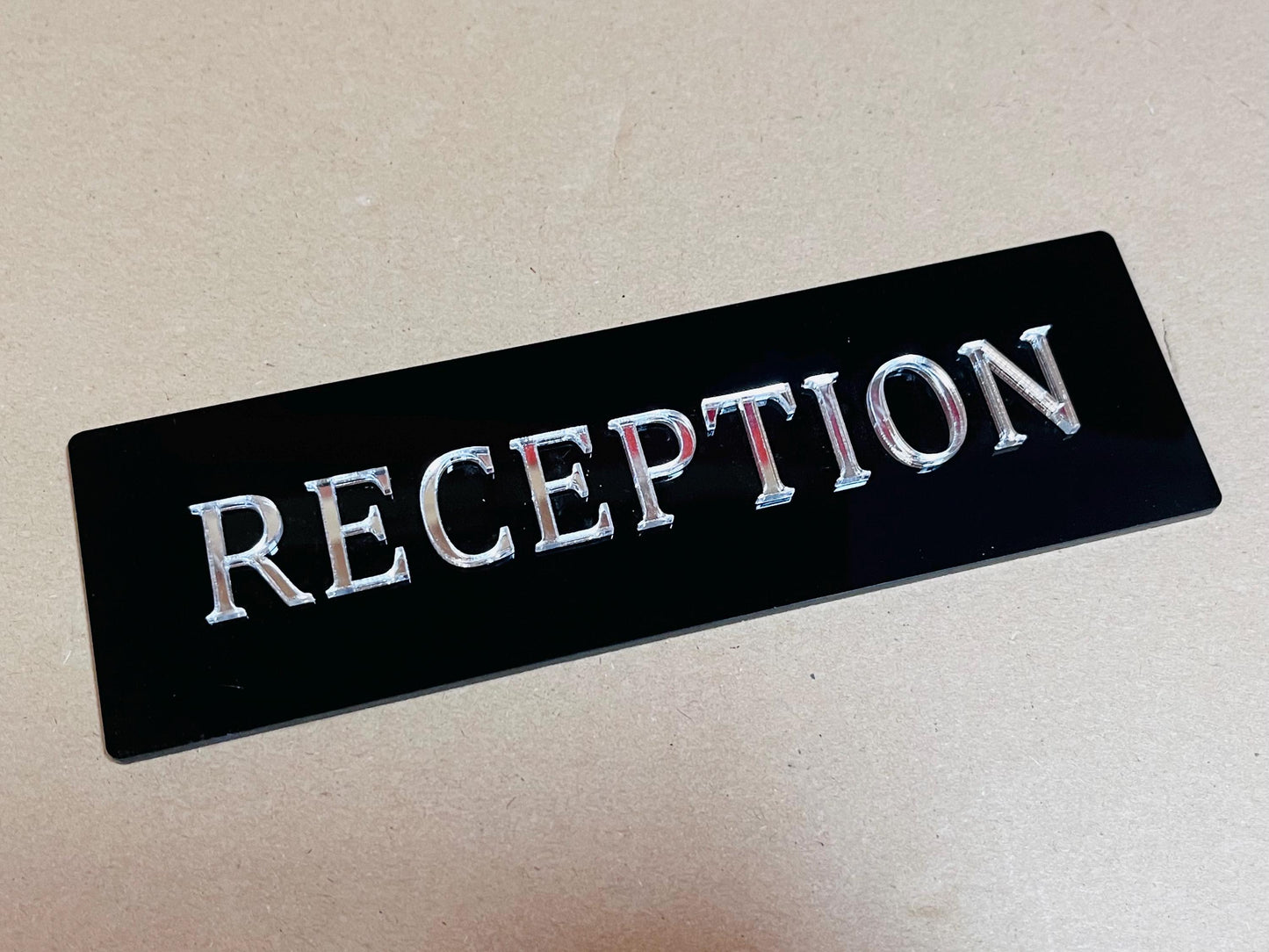 Acrylic Reception Door Sign with self adhesive