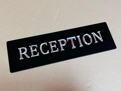 Acrylic Reception Door Sign with self adhesive