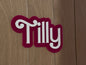 Pink and White Bedroom Door Sign