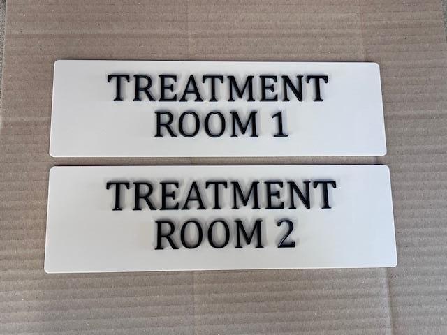 Treatment Room Number Sign. Custom Text Available