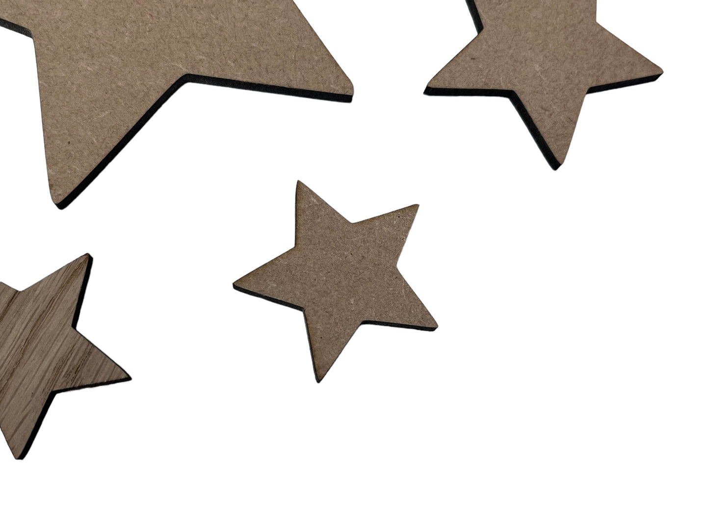 Pack of 30 Wooden Crafting Stars