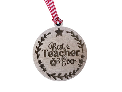 Best Teacher Christmas Bauble