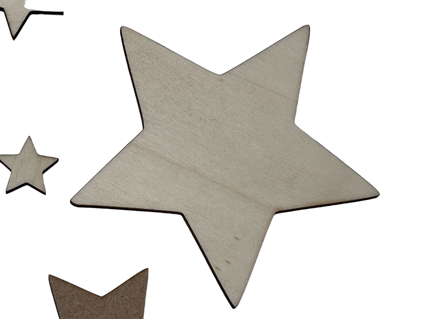 Pack of 30 Wooden Crafting Stars