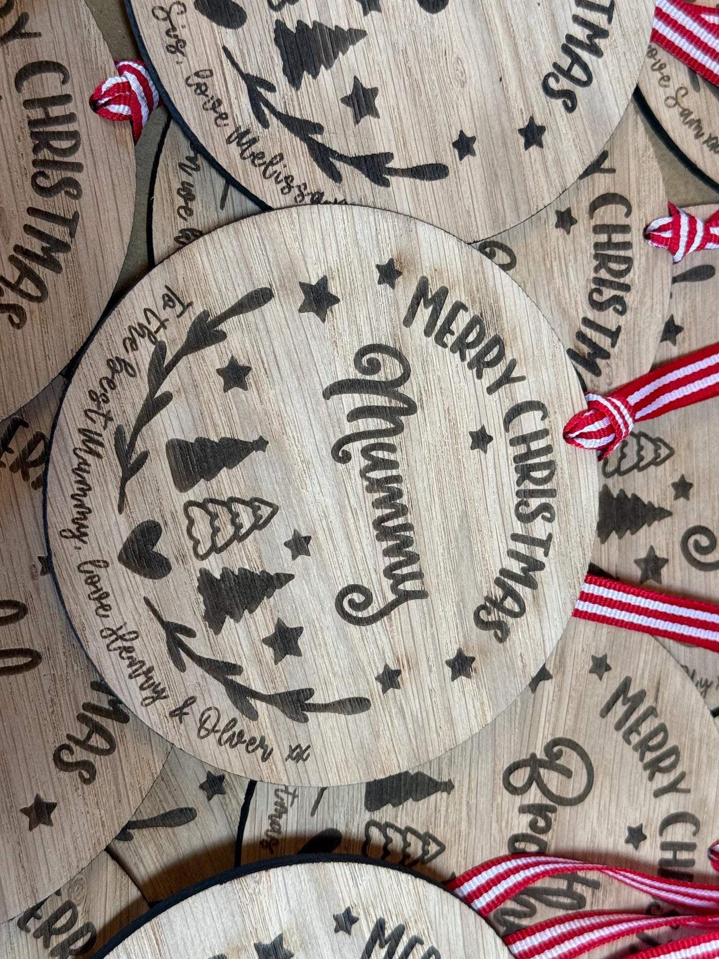 Large Mummy Personalised Bauble/Christmas Card Alternative