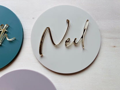 Luxury 3D Matt Acrylic Wedding Table Name-places