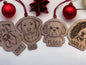Personalised Oak Dog Breed Christmas Tree Decoration