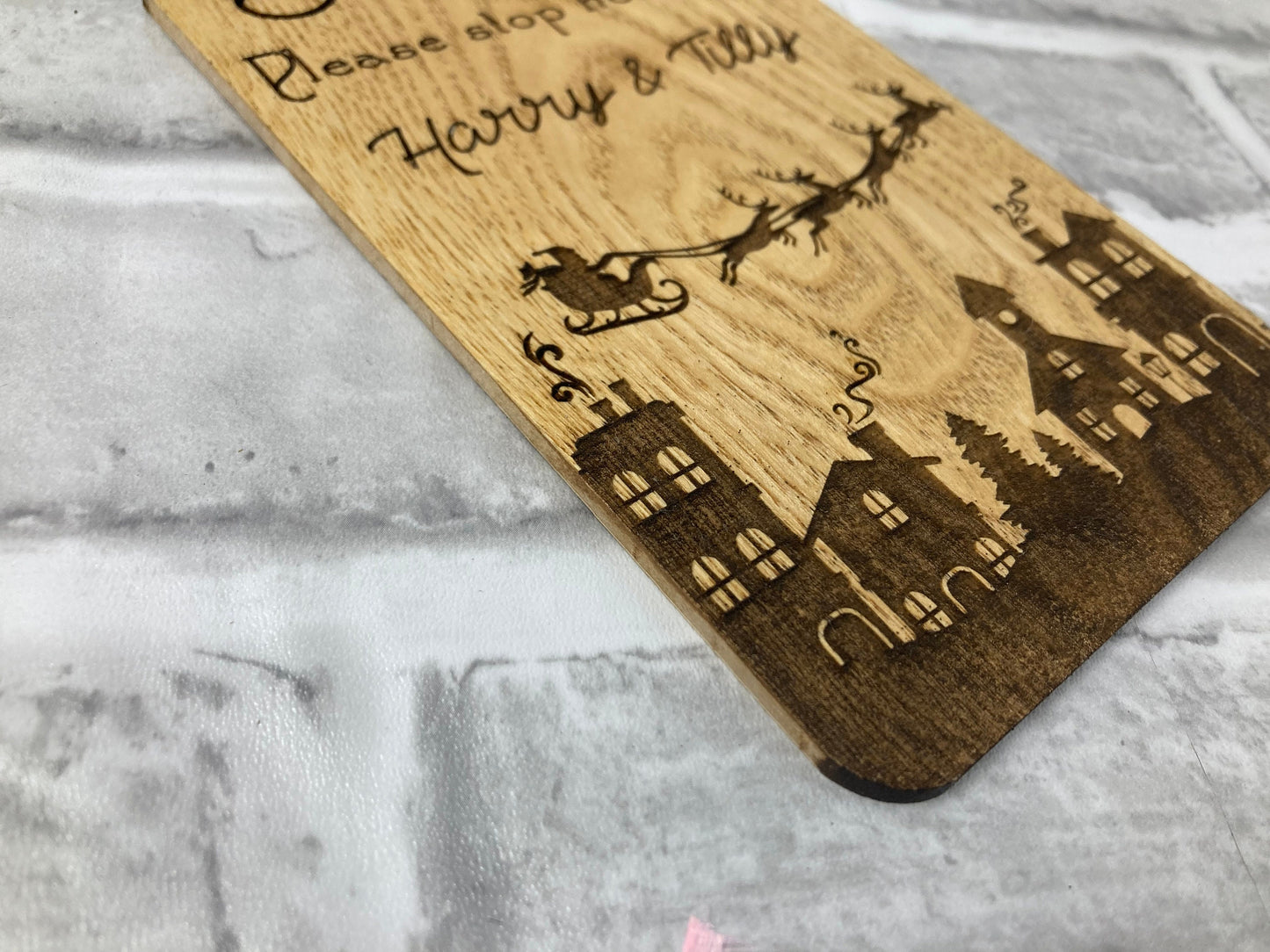 Custom Santa Stop Here Sign