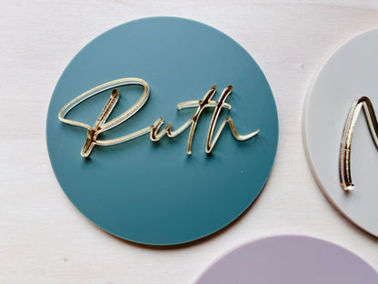 Luxury 3D Matt Acrylic Wedding Table Name-places