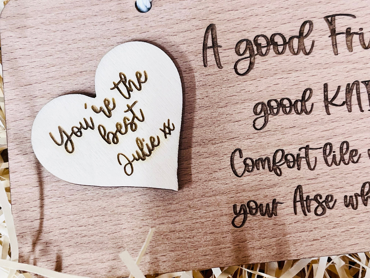 Good Friends Are Like Good Knickers Wood and Acrylic Sign