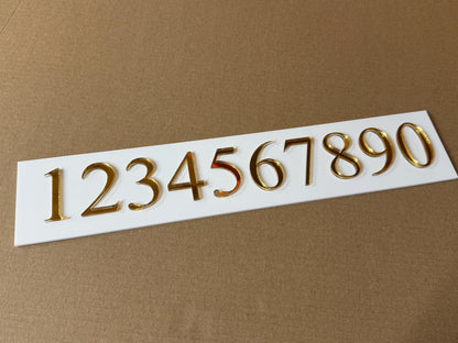 Mirror Gold Acrylic Adhesive Numbers