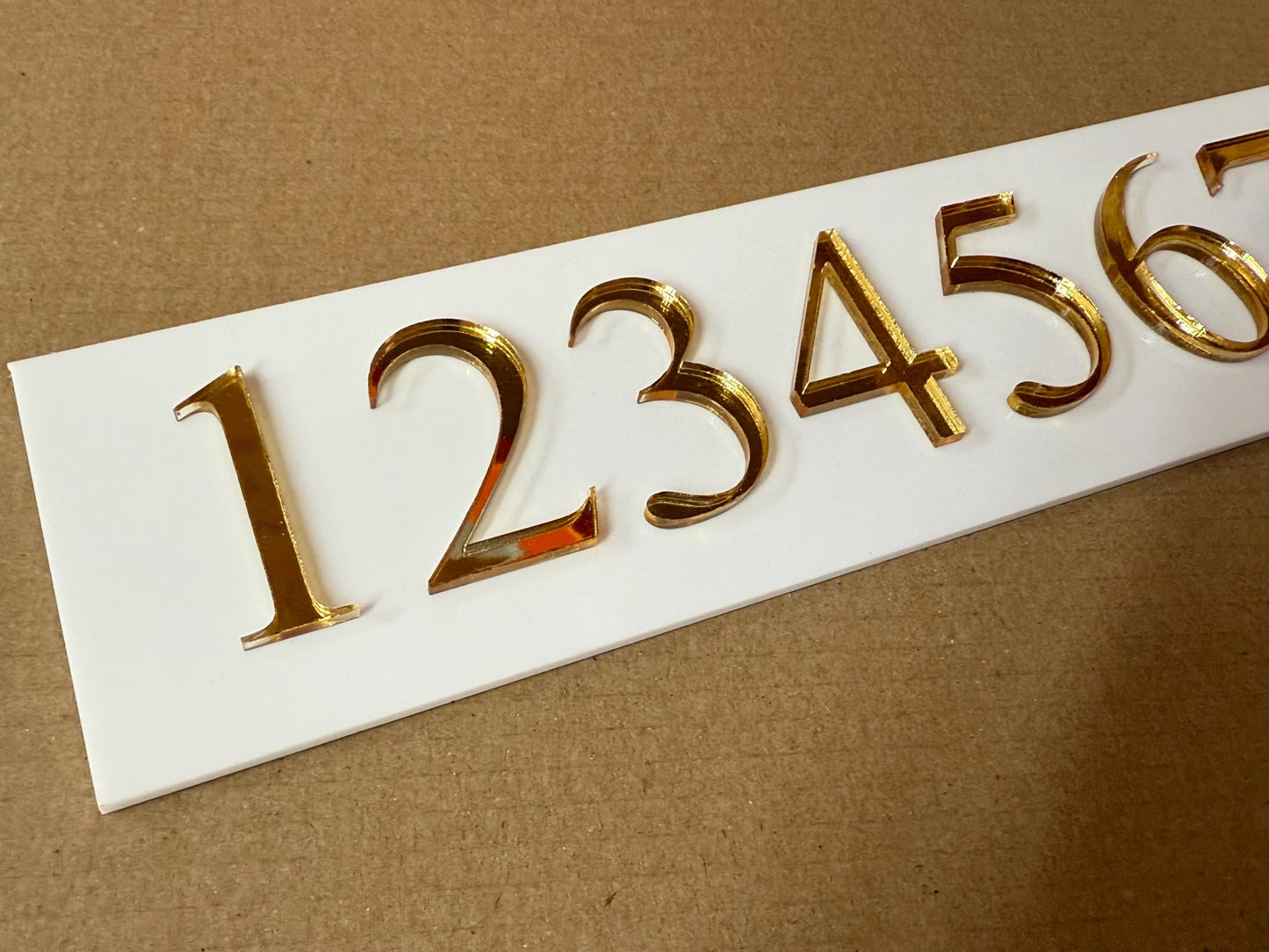 Mirror Gold Acrylic Adhesive Numbers