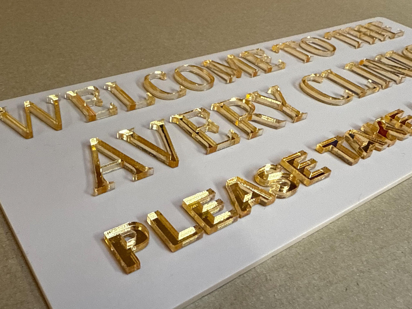 Custom Acrylic Welcome Sign With Business Name