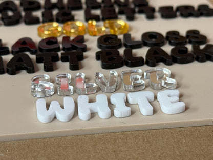 Bubble Font  Acrylic Adhesive Letters or Numbers
