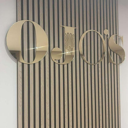 Large Mirror Acrylic Wall Signage Letters