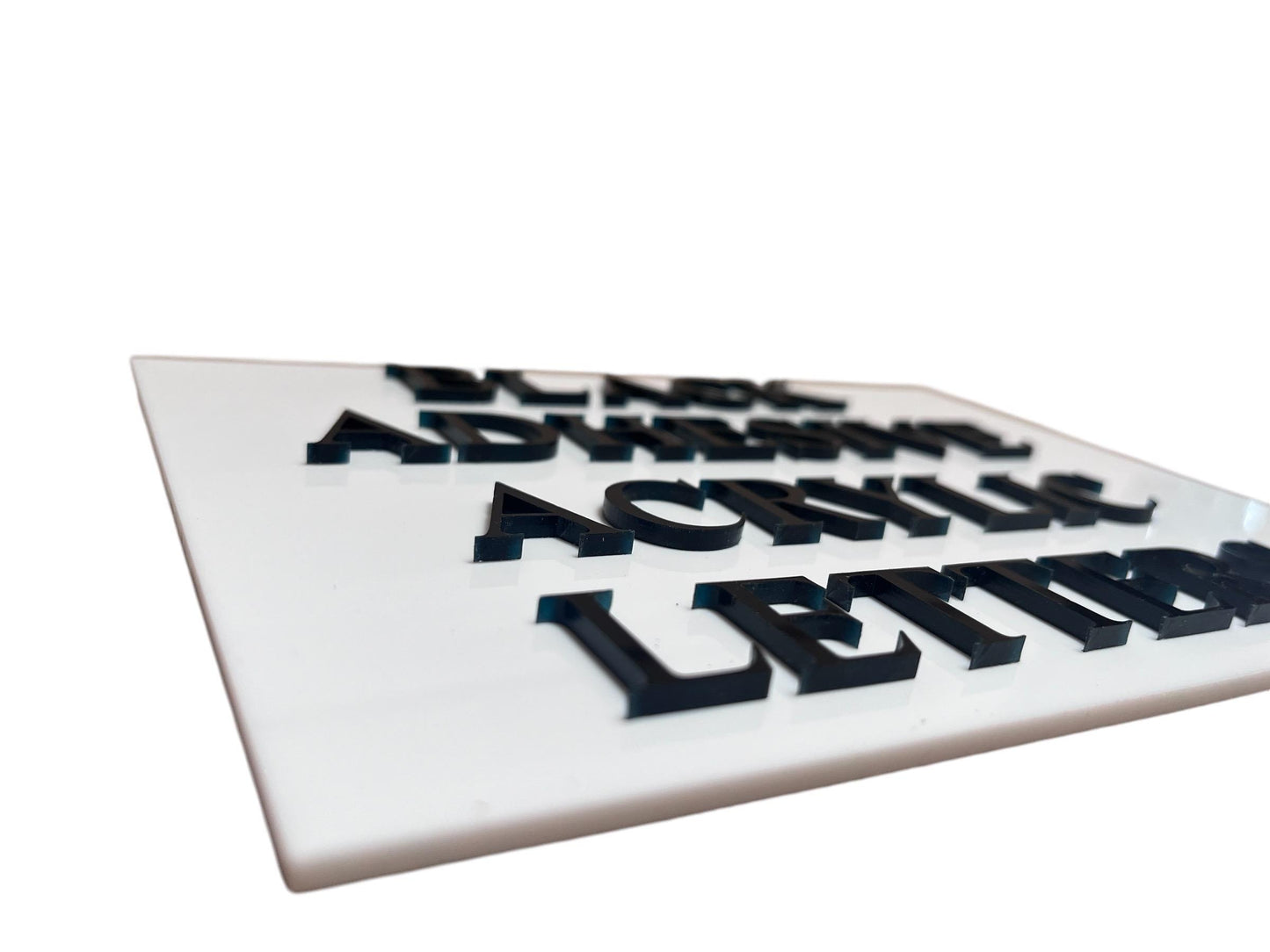 Black Gloss Acrylic Adhesive Letters