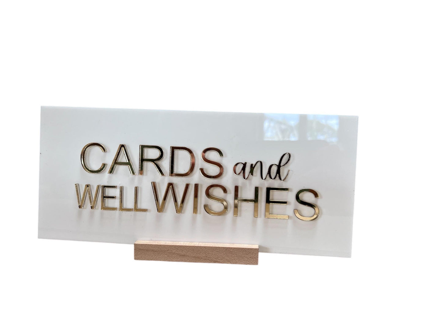Cards and Well Wishes Acrylic Adhesive Letters for DIY signage