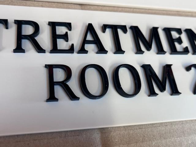 Treatment Room Number Sign. Custom Text Available