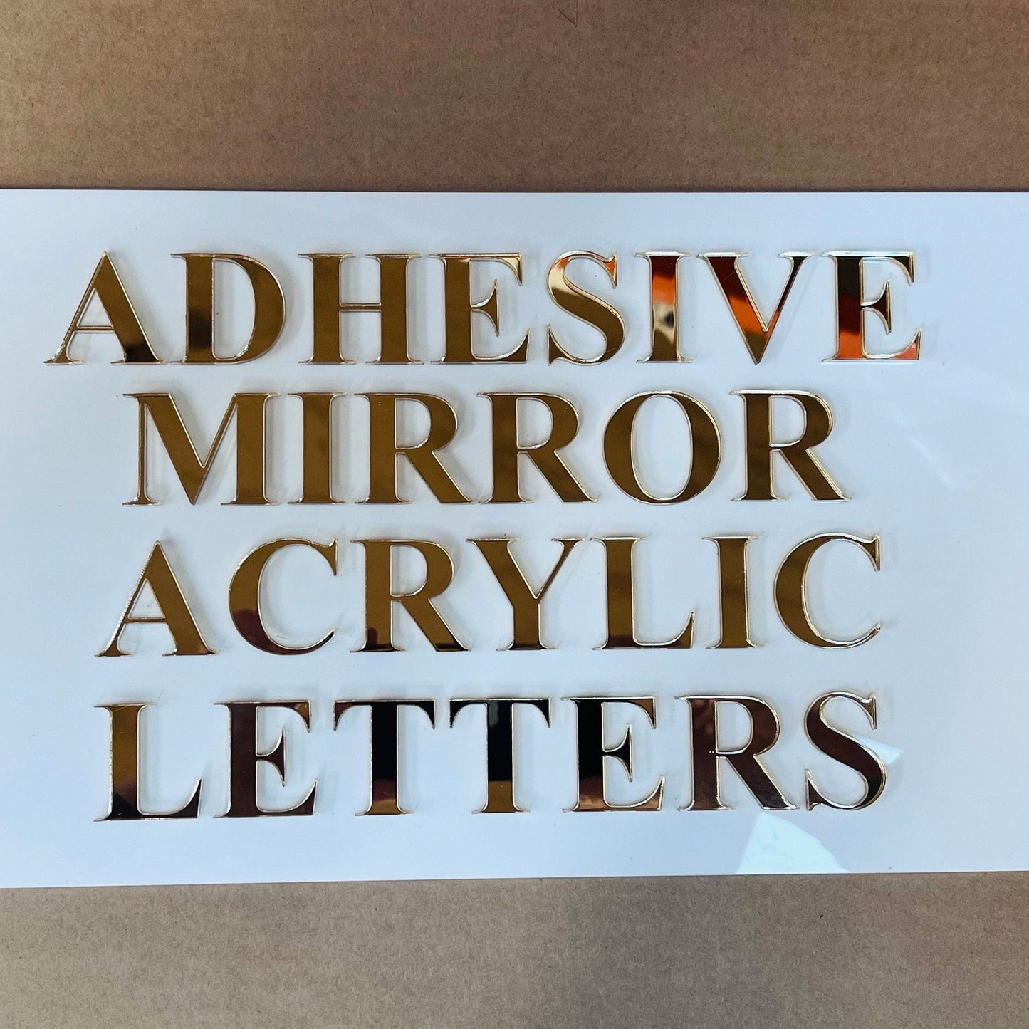 Adhesive Mirror Acrylic Gold/ Silver Letters or Numbers