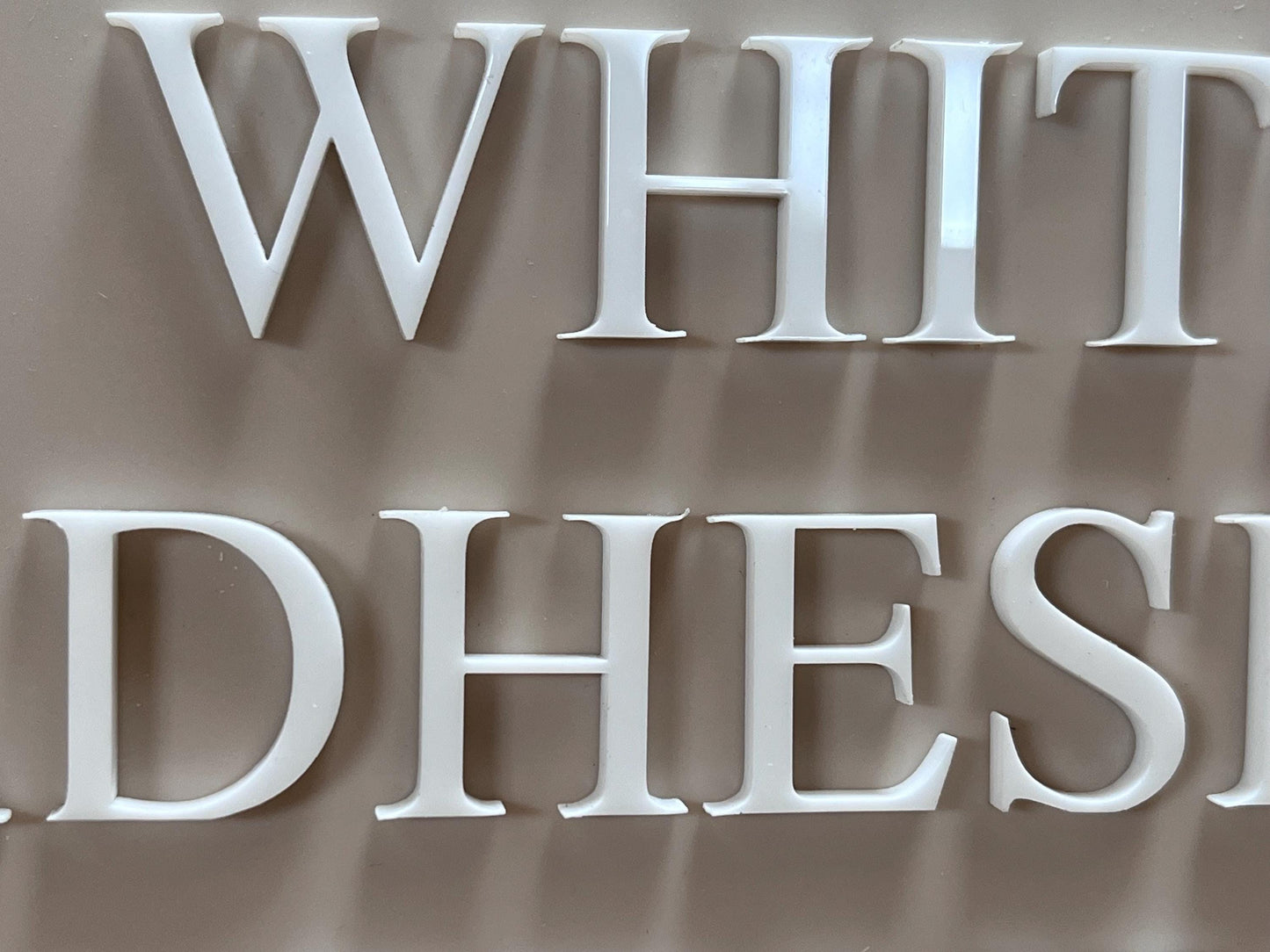 White Gloss Acrylic Adhesive Letters
