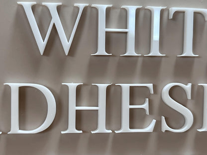 White Gloss Acrylic Adhesive Letters