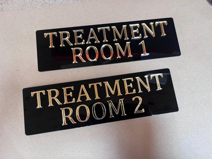 Treatment Room Number Sign. Custom Text Available