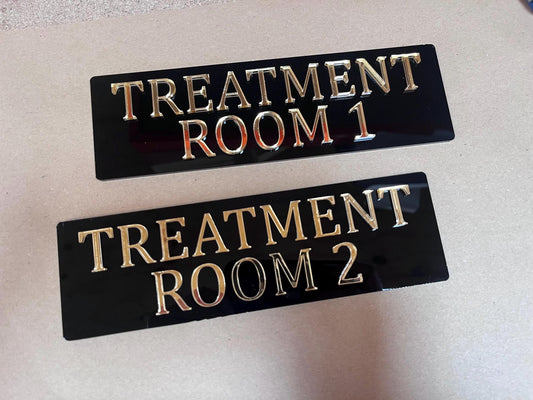 Treatment Room Number Sign. Custom Text Available