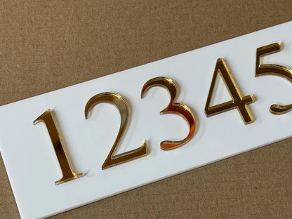 Mirror Gold Acrylic Adhesive Numbers
