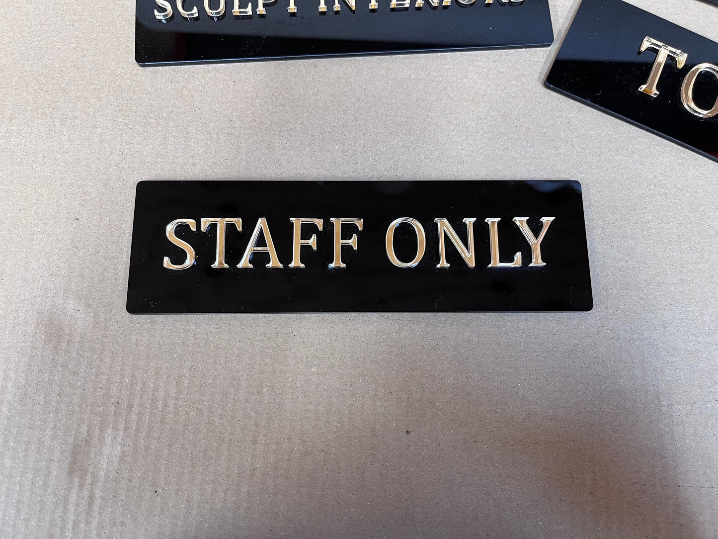 Acrylic Staff Only Door Sign