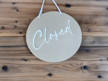 Acrylic Business Open/Closed Door Sign