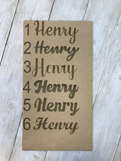 Mirror Acrylic Wall Name Sign
