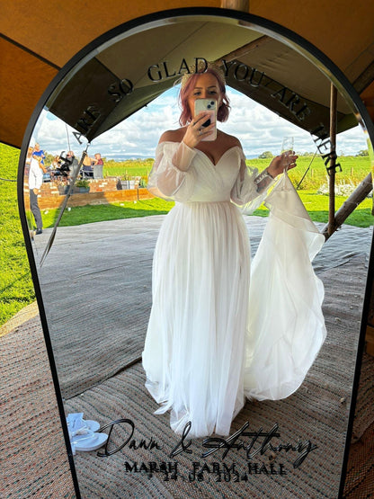 Adhesive Acrylic Letters for Wedding Selfie Mirror and Bespoke Design Service