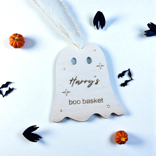 Halloween Boo Basket Name Tag